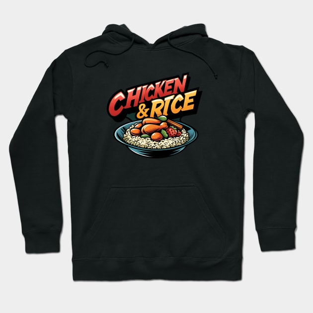 Chicken and Rice Hoodie by ThesePrints